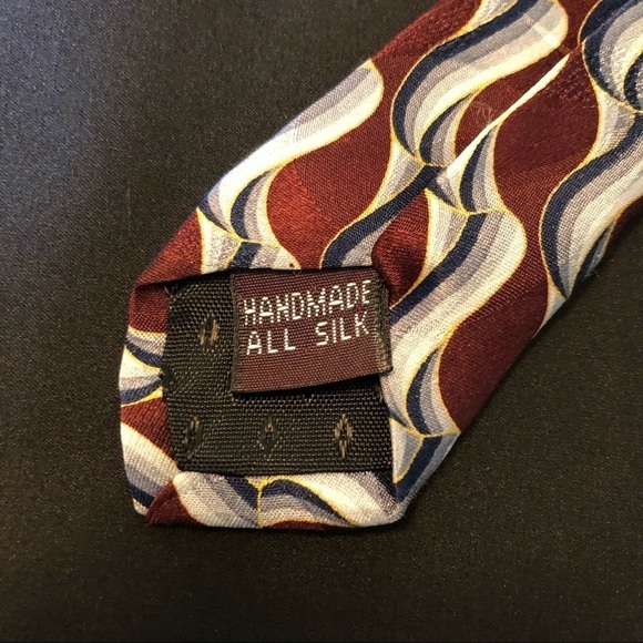 Vintage Enzo Felini 100% Handmade in Italy Silk Tie. Swirl Pattern.‎ EUC. - Picture 6 of 7